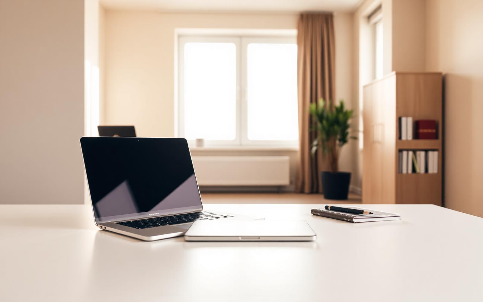 Espace de travail lumineux et épuré